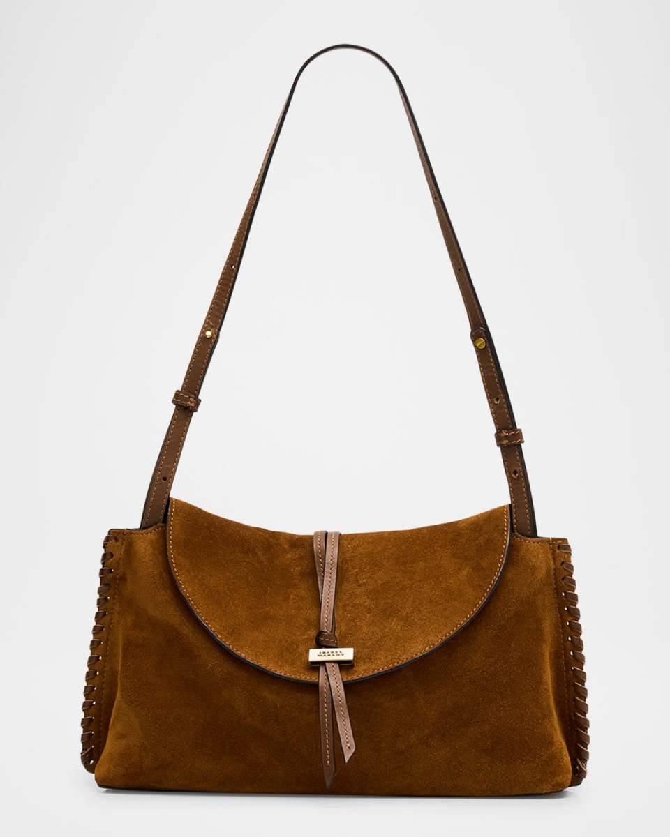 Silao Braided Suede Pouch Shoulder Bag